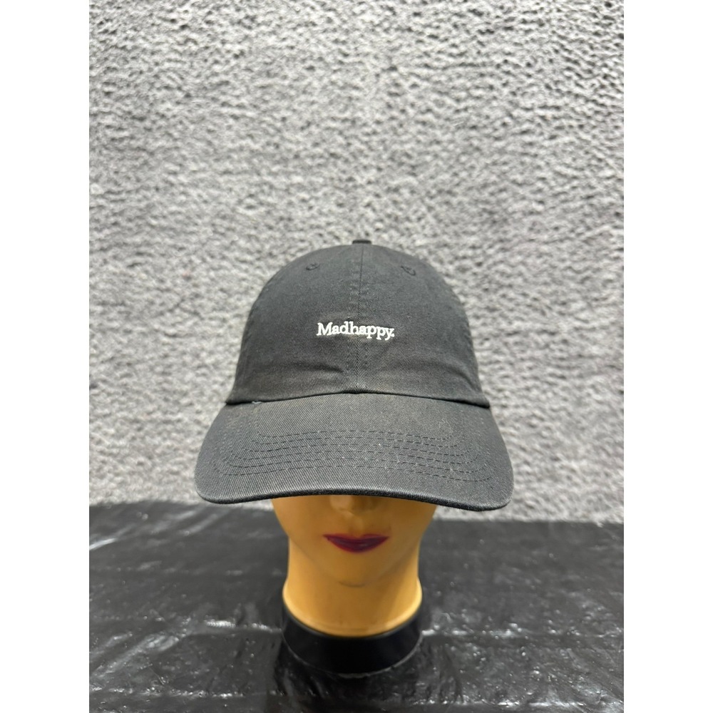 Madhappy Logo Embroidered Classics Dad Hat Strapback Black Mens One Size